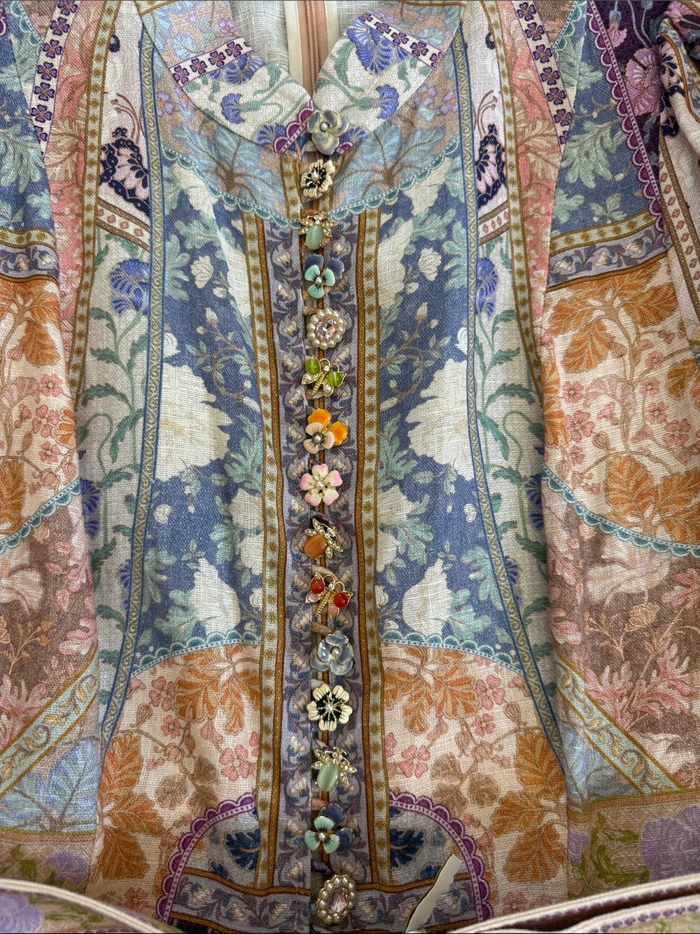 Zimmermann Pastel Patchwork Floral Mini Dress - Picture 2 of 8